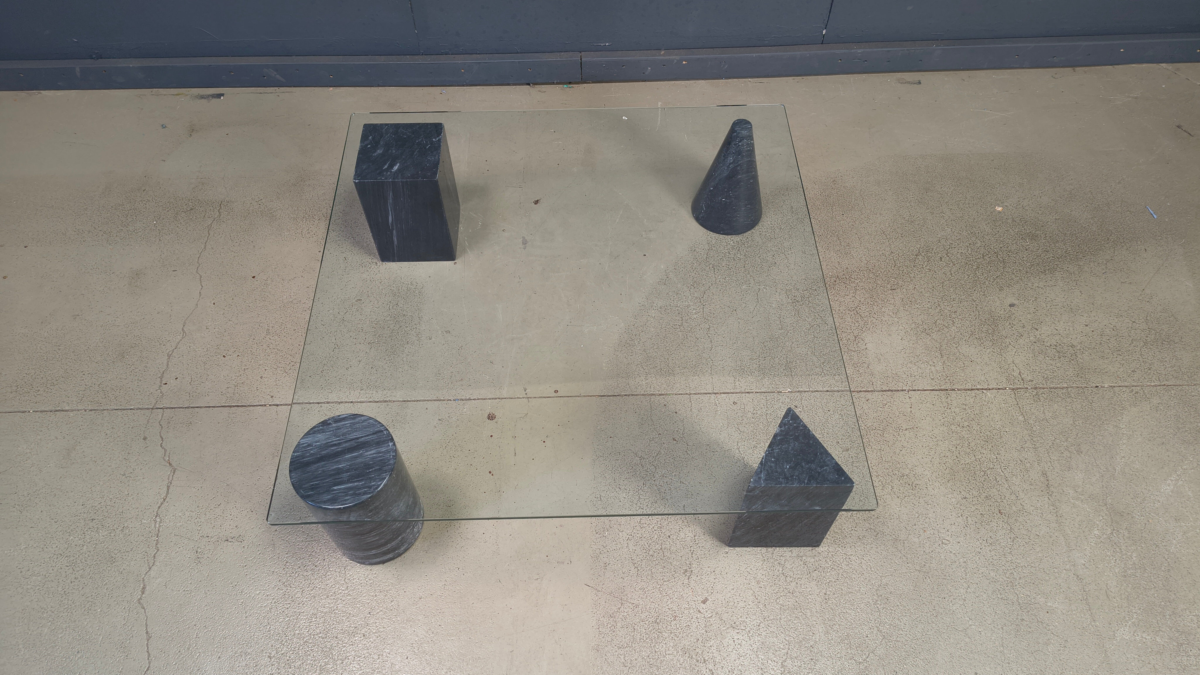 Vintage Italian marble coffee table, 1970s