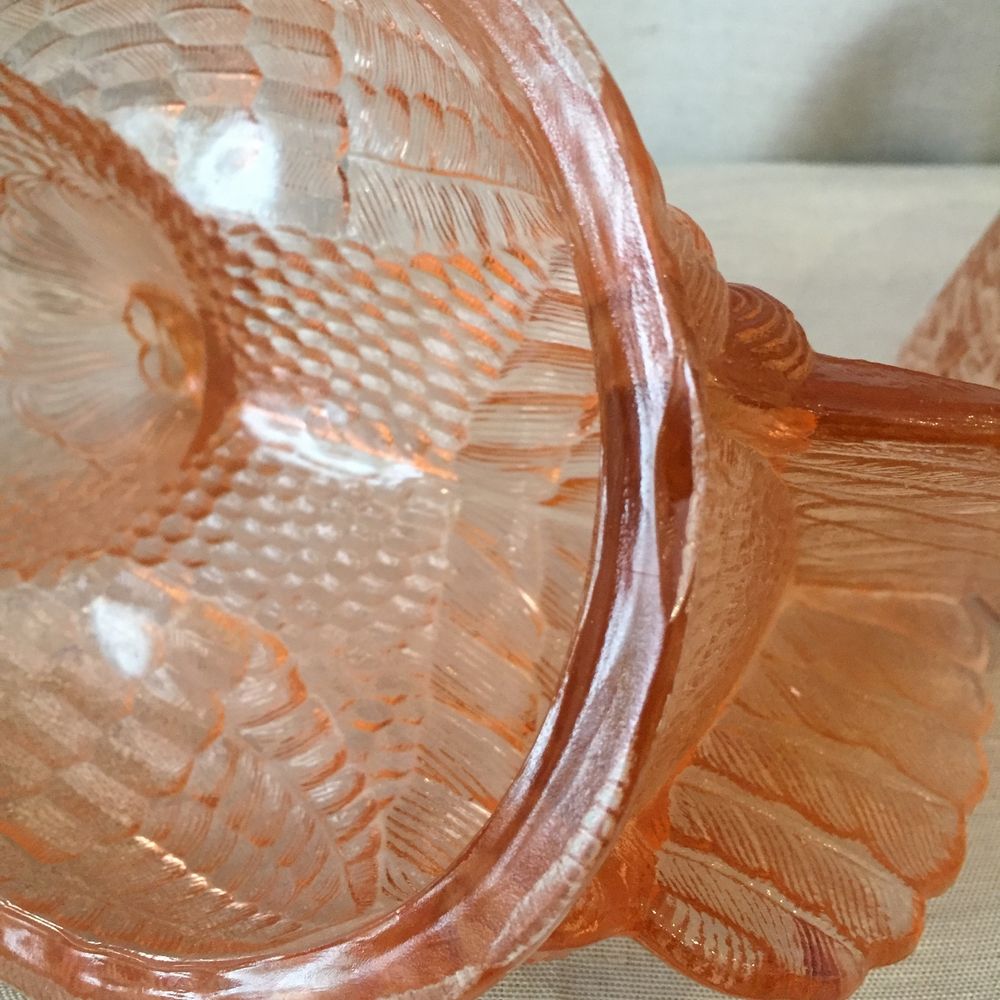 Chicken in porty glass of pink orange color