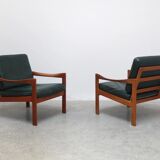 Danish pair of easy chairs by Illum Wikkelsø for Niels Eilersen, 1960s