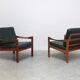 Danish pair of easy chairs by Illum Wikkelsø for Niels Eilersen, 1960s