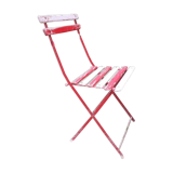 Wooden garden chair metal structure