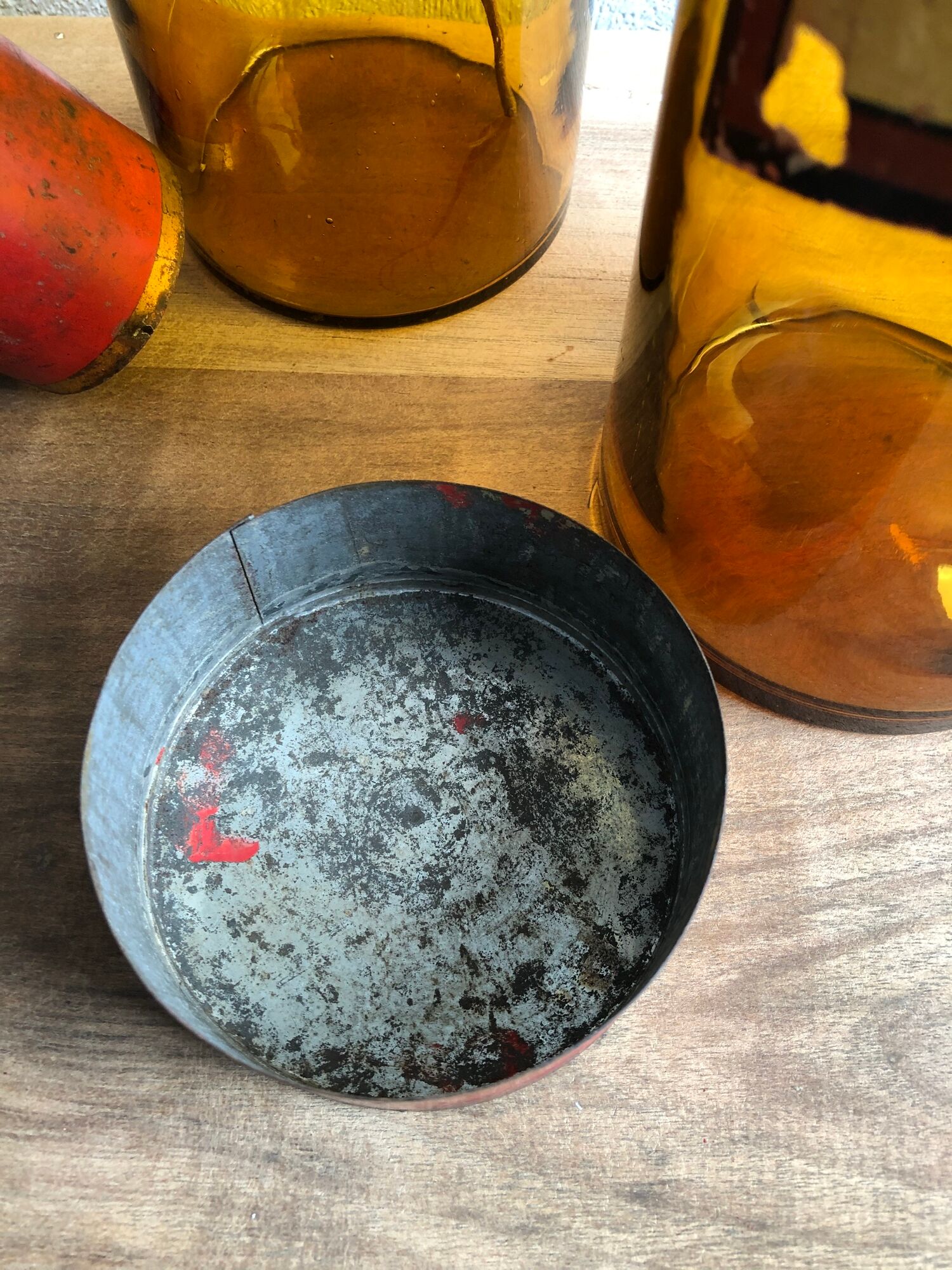 Jar "Lamium Album" brown glass