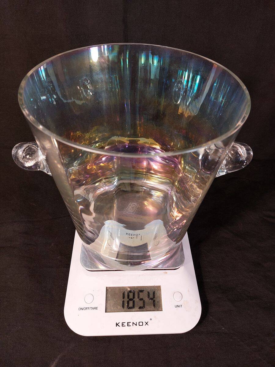 Krosno signed crystal champagne bucket - Poland
