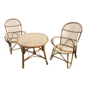 2 fauteuils et table