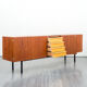 Large minimalist thread, 60s, teak, restored