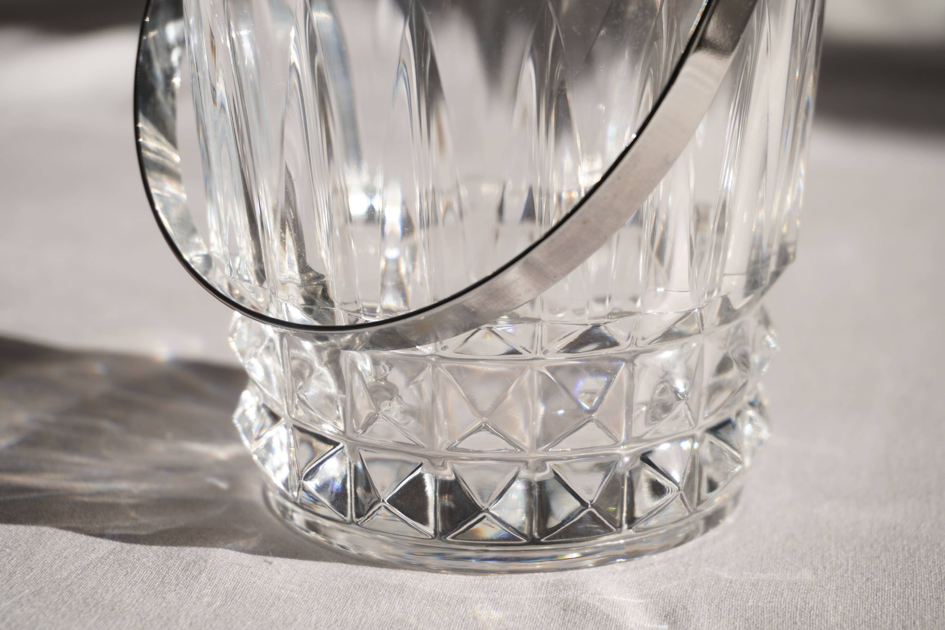 Crystal ice bucket, Cristal d'Arques France