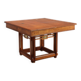 Table ancienne Art nouveau en acajou et verre, Italie, XXe siècle