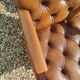 Chesterfield desk chair in antique leather