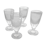 4 19th absinthe glasses