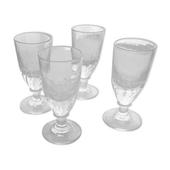 Set de 4 verres à absinthe 19eme