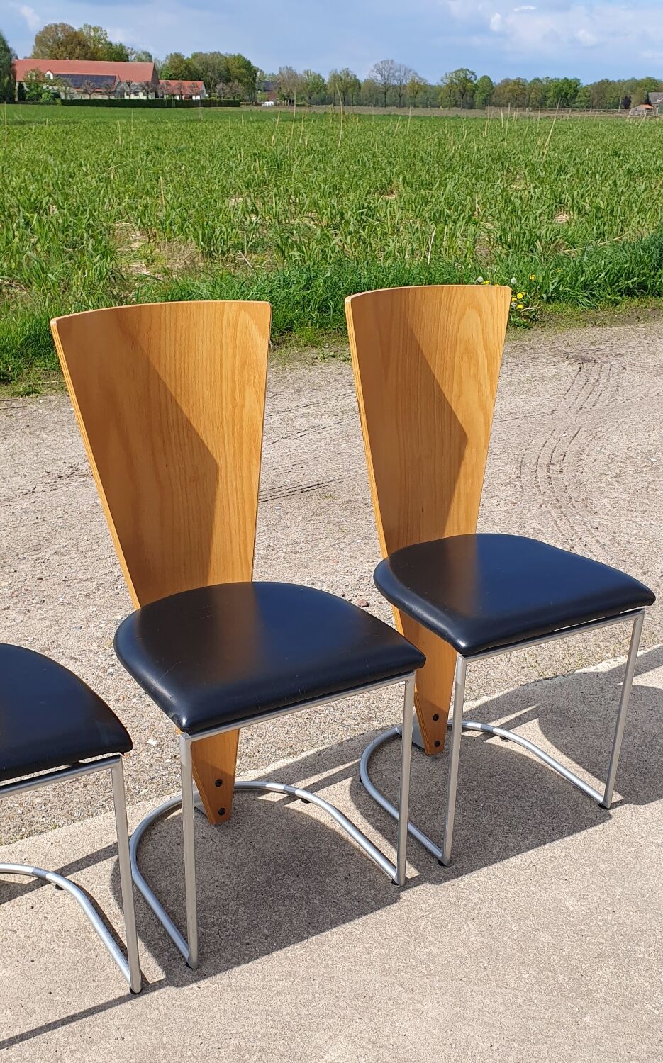 Set 4 Vintage postmodern Dutch design Memhis style Harvink Zino chair