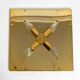 1960s brass wall backlit mirror, frame with glass beads by Palwa