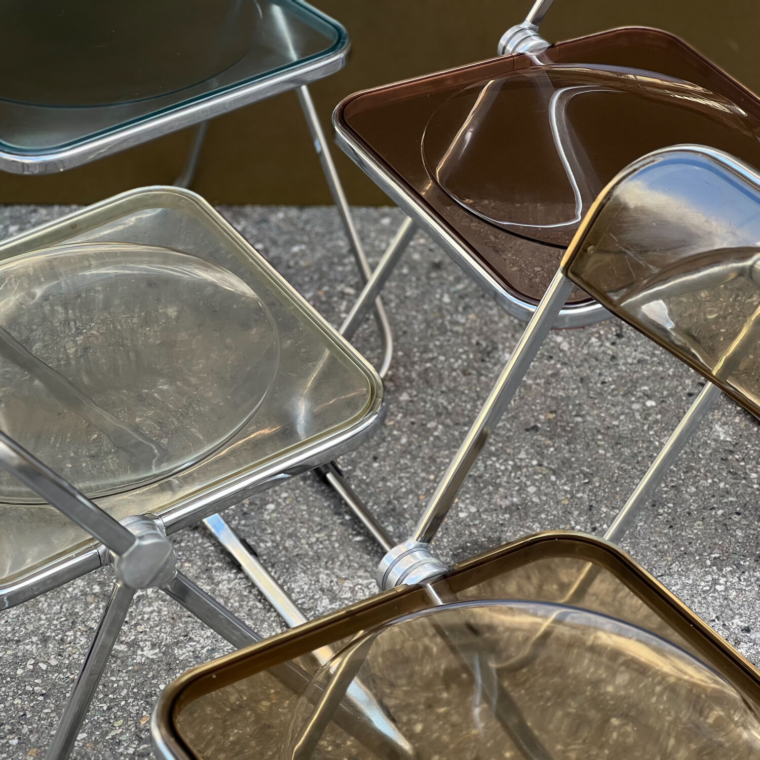 Four Plia Chair G. Piretti For Anonima Castelli