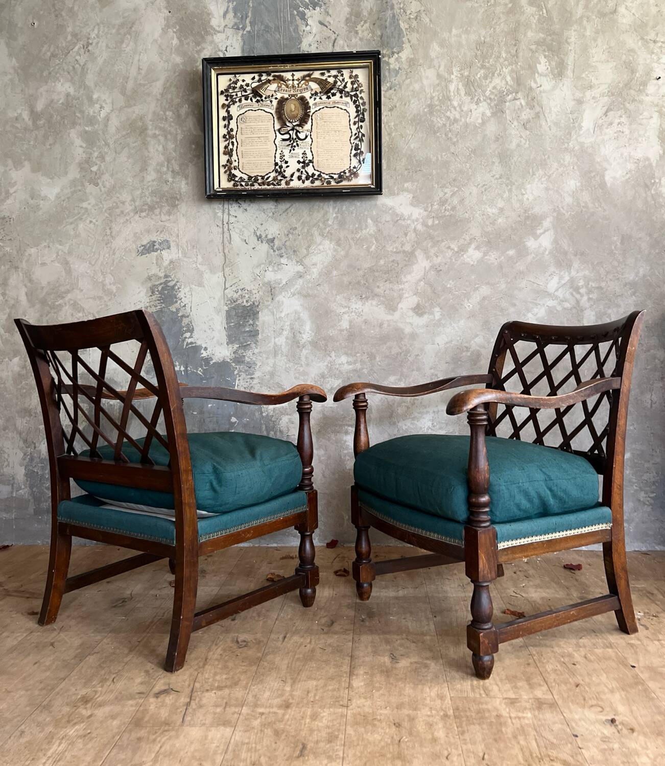 Pair of antique armchairs