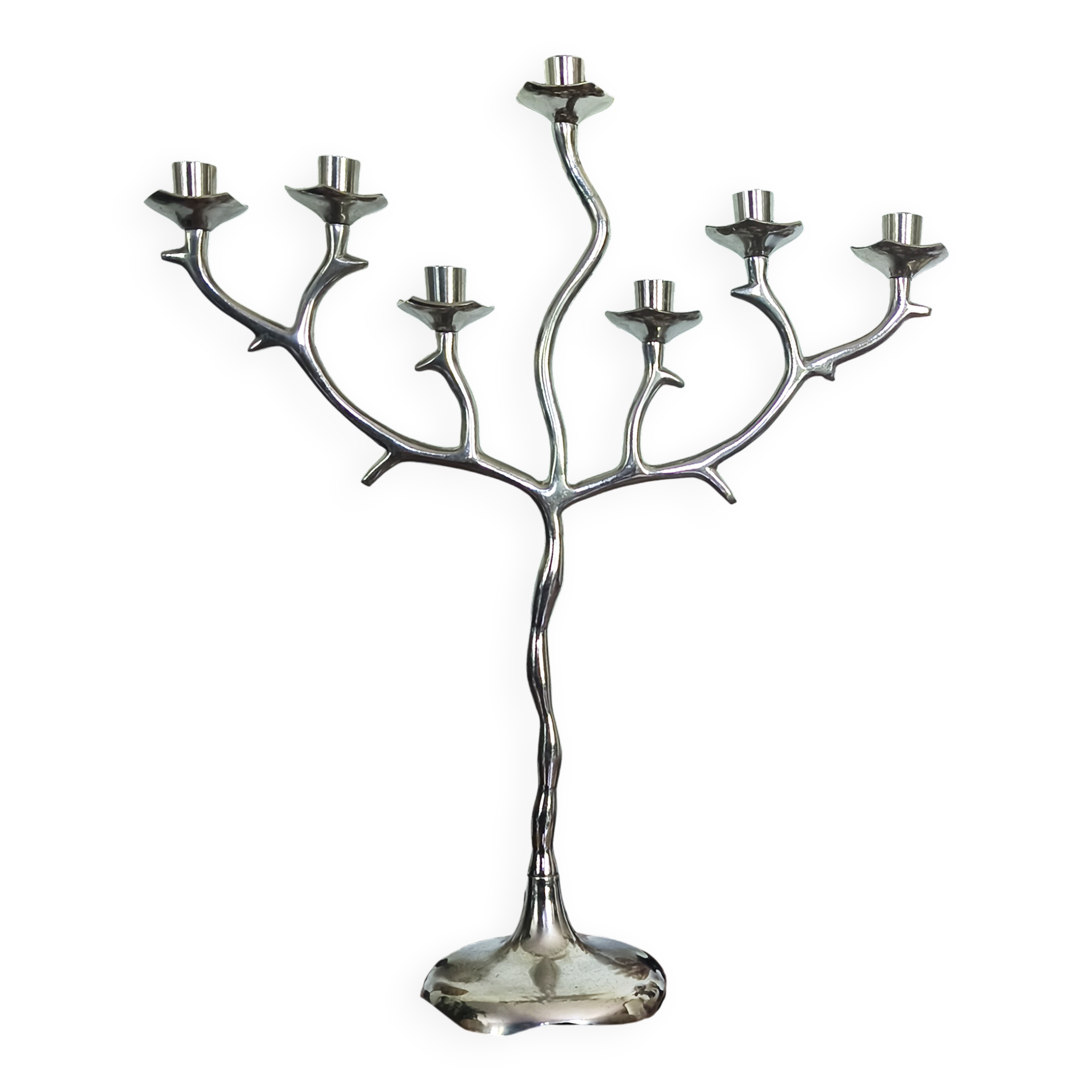 XXL Menorah, aluminium chandelier, 1970s