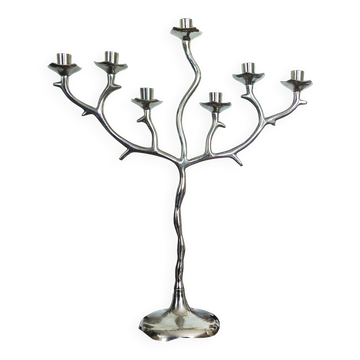 Menorah XXL, chandelier en aluminium, années 1970