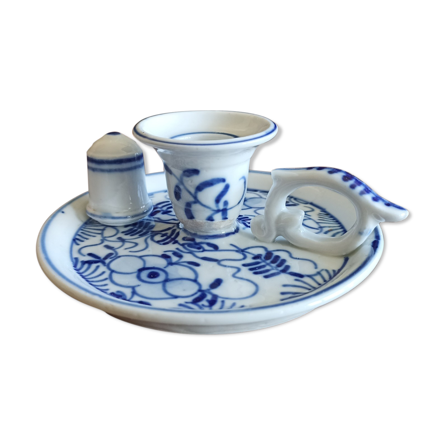 Bougeoir en porcelaine du 19ème