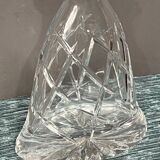 Solid crystal whiskey decanter.