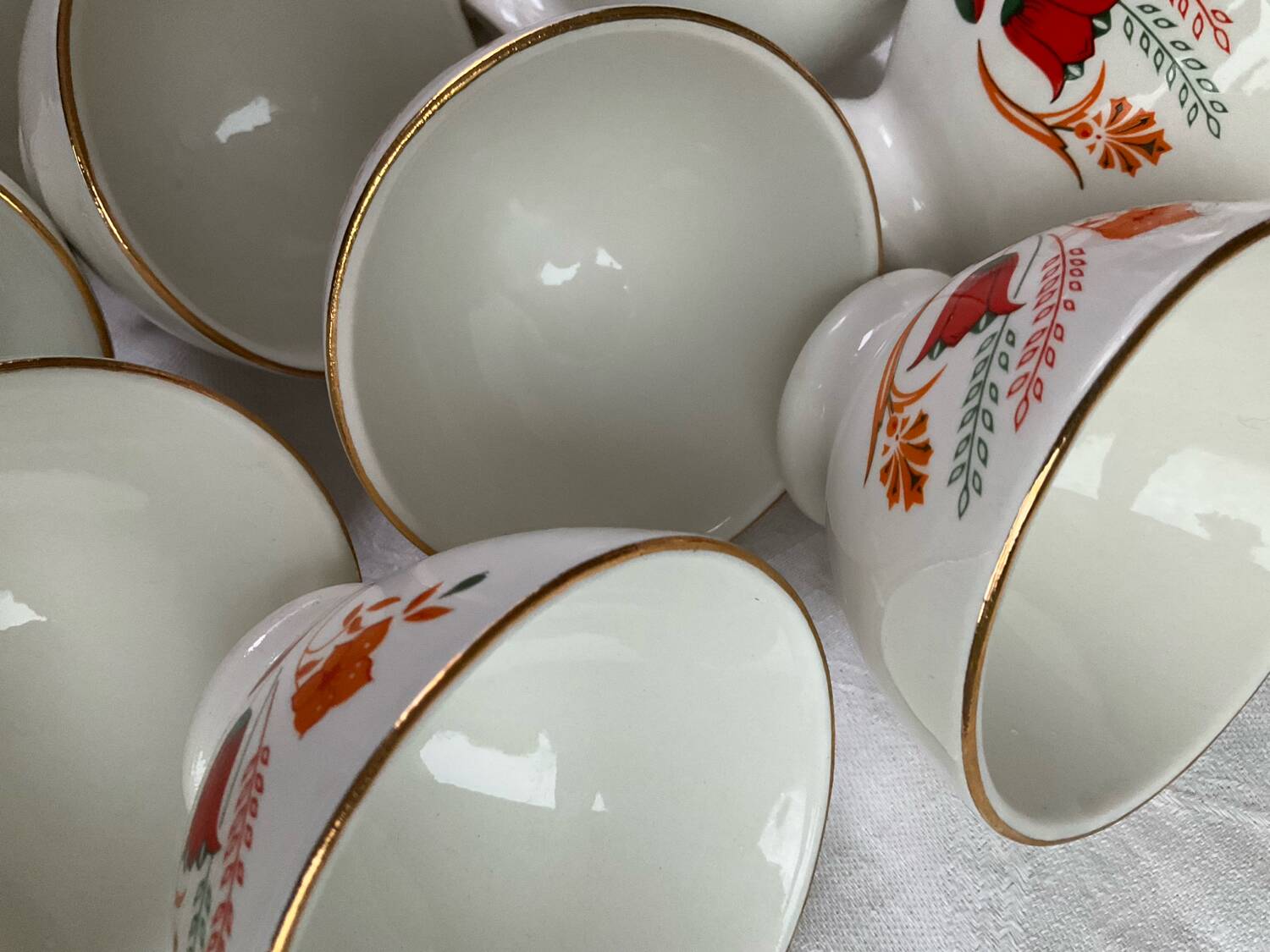 10 Boch coffee bowls (Belgium)