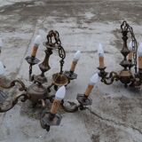 Regency style bronze chandeliers