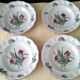 4 deep plates half porcelain from Lunéville KG Model "Réverbère"