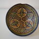 Ancient berbere ceramic dish signed north africa