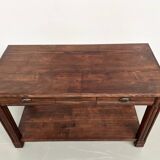 Small pine drapery table from the 1950s