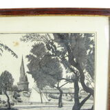 Old ink drawing from La Rochelle, signed