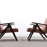 Mid Century Easy Chair Model B - 310 Var in Pink Boucle