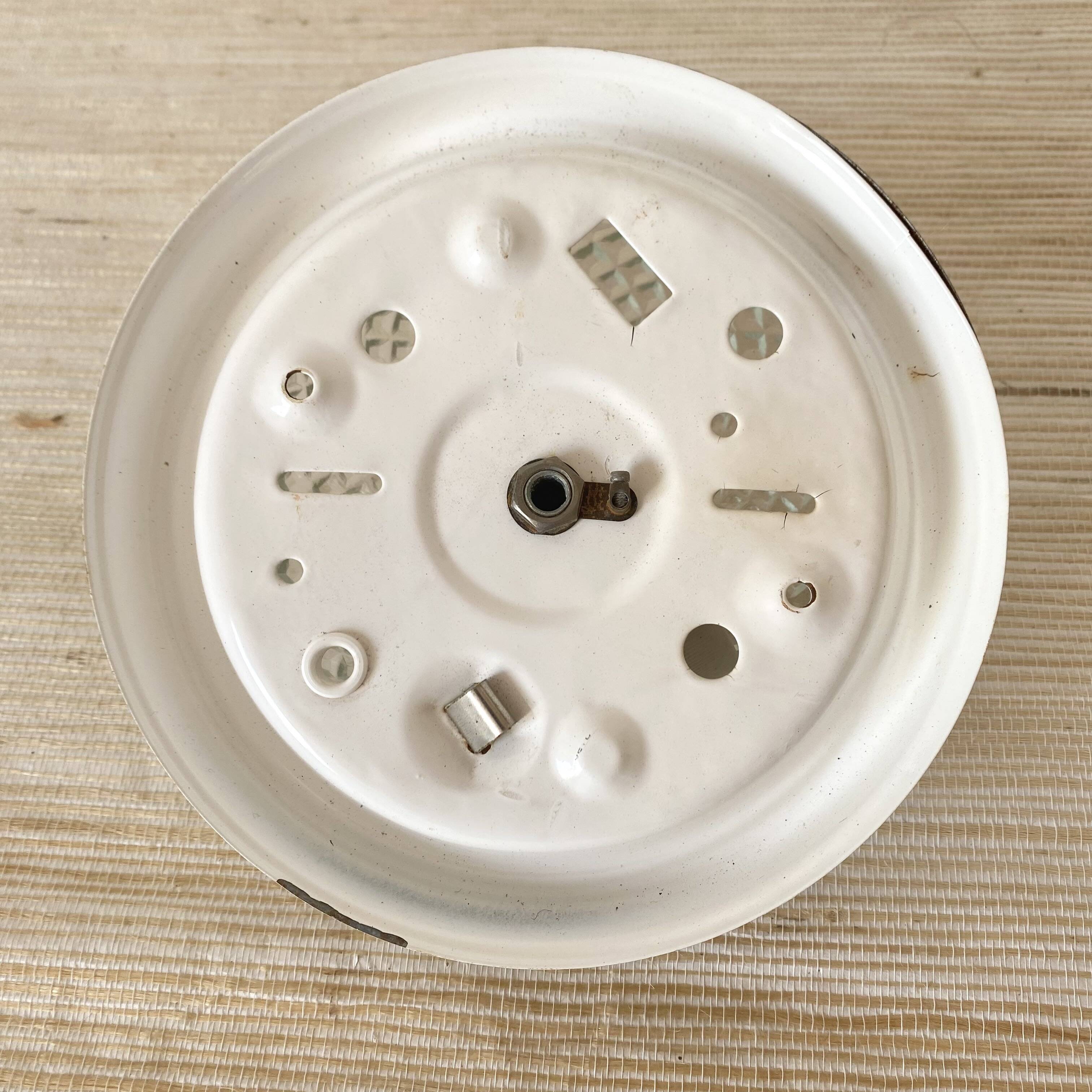 Round vintage glass and metal ceiling light