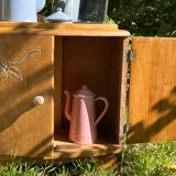 Table de chevet en bois deux portes