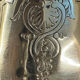 Antique silver-plated metal milk jug – Rococo style, chased decoration, early