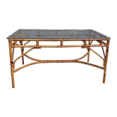 Table en rotin vintage