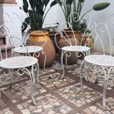 2 armchairs & 2 chairs, wrought iron1950