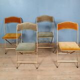 Set of 4 vintage folding chairs
