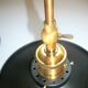 Pair of metal wall lamps in black and gold
