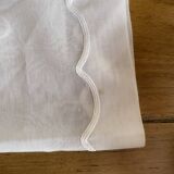 4 serviettes mousseline blanche brodées