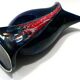 Vase Vallauris forme libre moderniste 1950-60 Bleu rouge