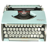 New ribbon revised turquoise olympia deluxe typewriter