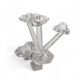 2 x four-armed candlesticks, Opera pattern by Villeroy & Boch, 1997-2001