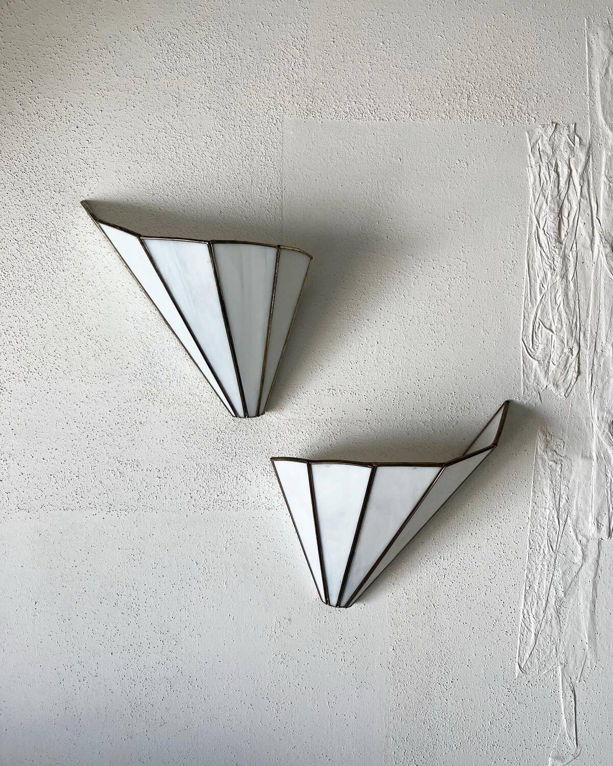 Pair of vintage mother-of-pearl sconces