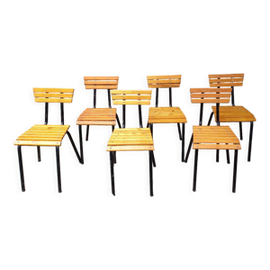 Chaises à lattes années