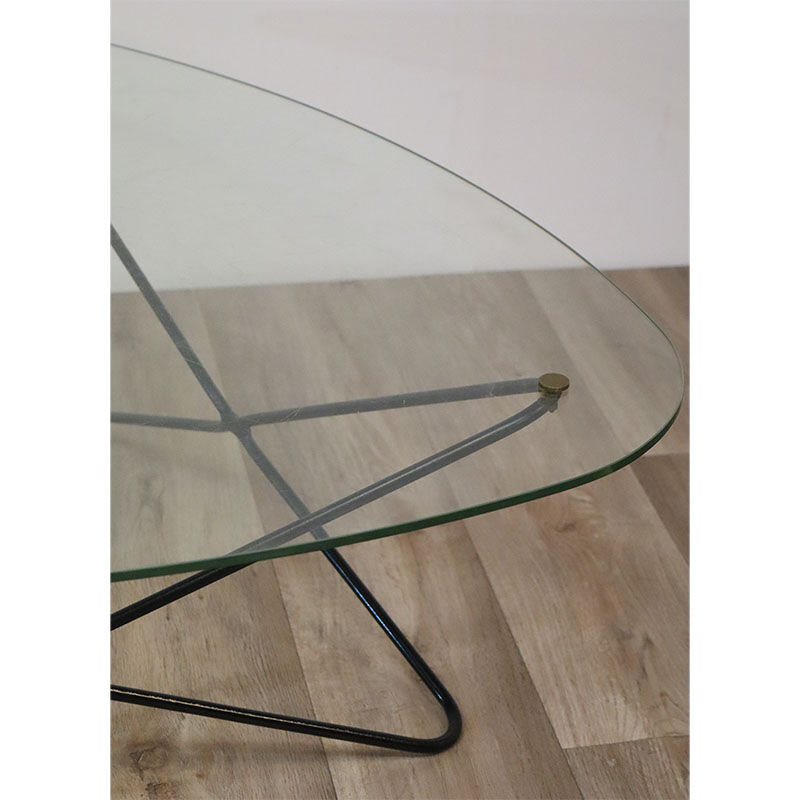 Table basse vintage « Jasmin » de Florent Lasbleiz pour Airborne 1950
