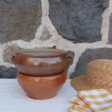 Set of 3 stoneware serving salad bowls Grèspots Digoin