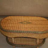 Table basse rotin