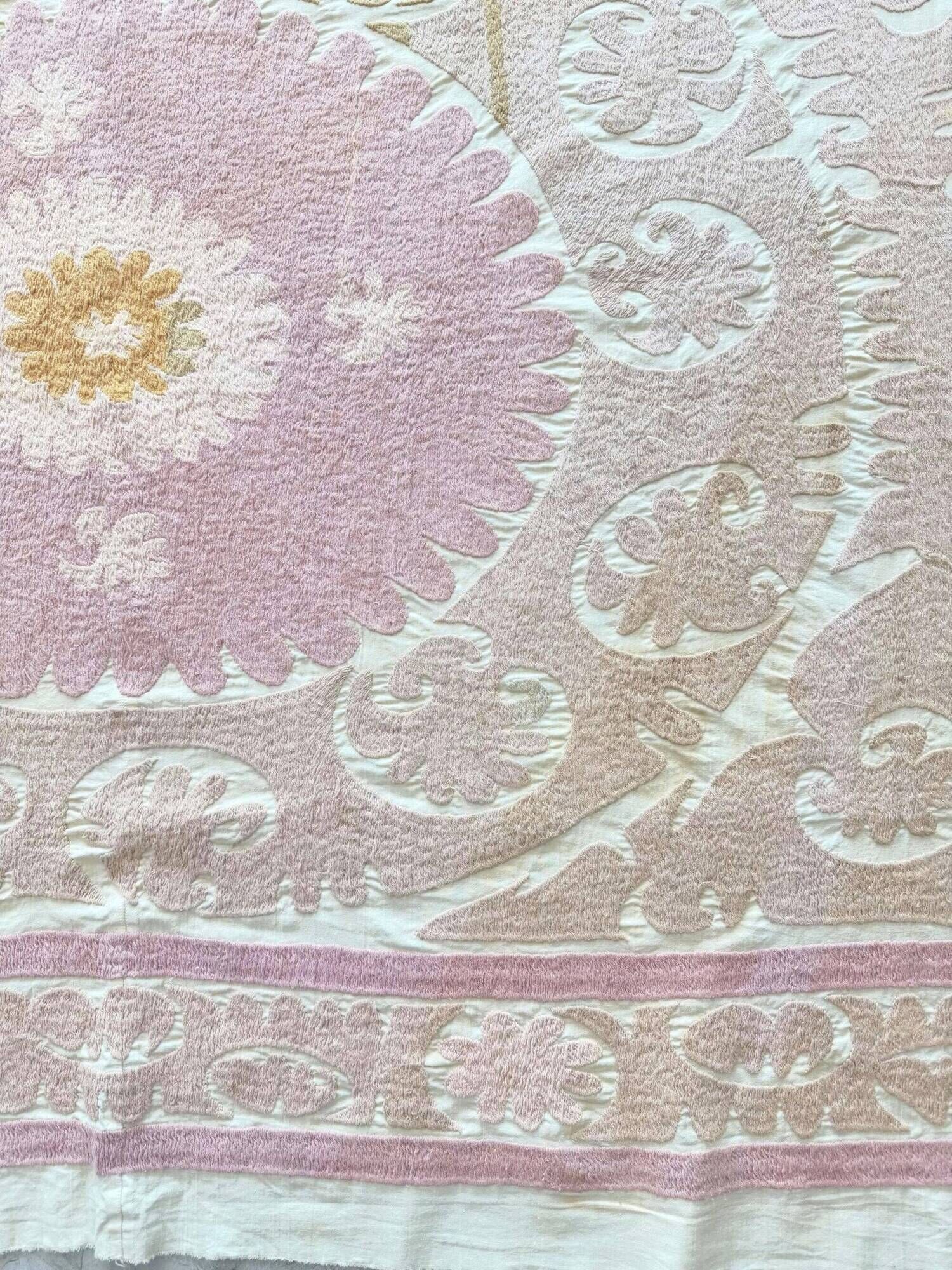 Vintage hand-embroidered tablecloth 141x168 cm