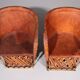 Folk art equipale ostrich chair leather mexico 1970s