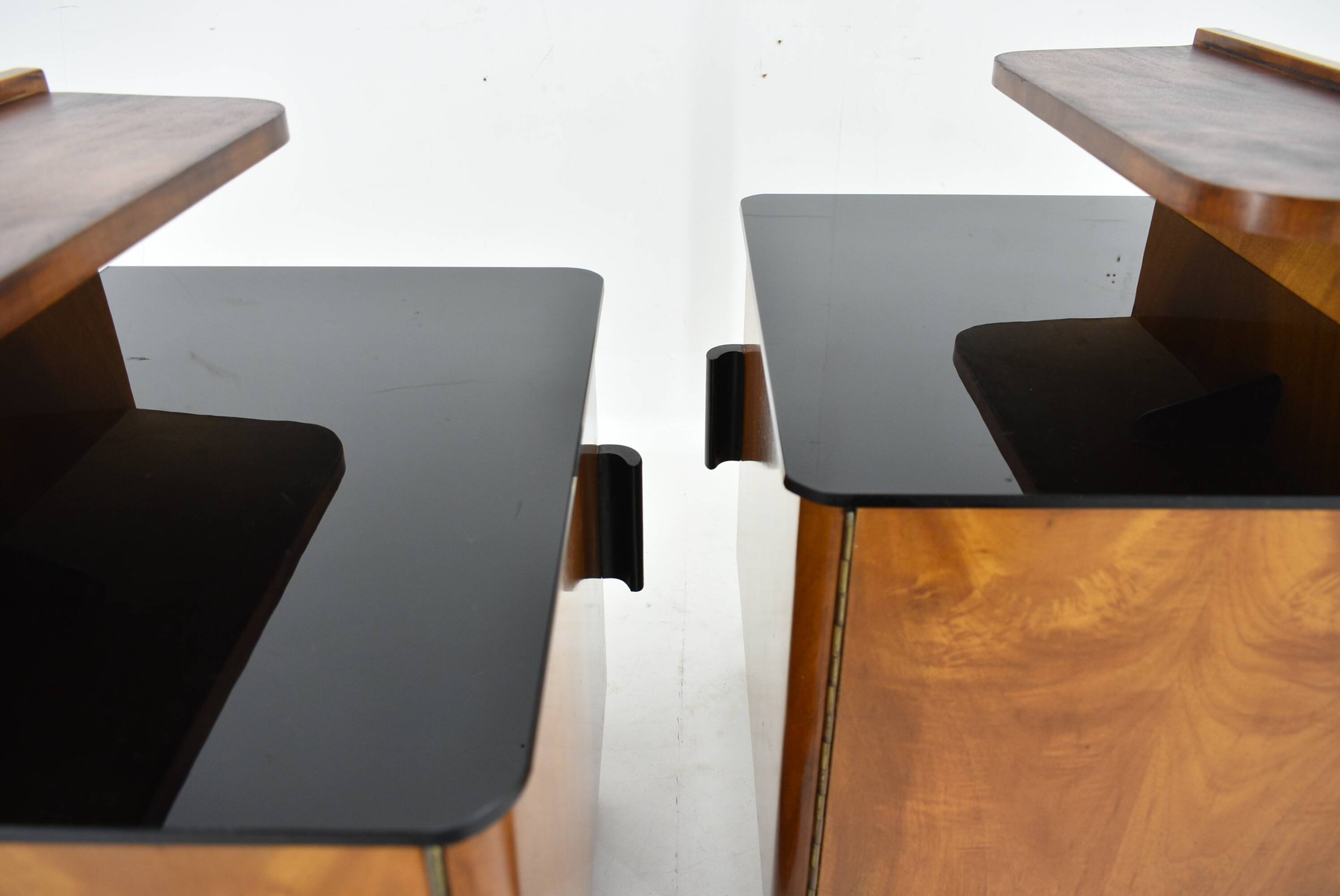 Pair of Midcentury Czechoslovakian Bedside Tables, 1940s