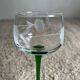 Set of 5 wine glasses with chiseled decoration