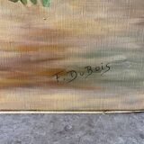 Large Table Bouquet of Flowers, Oil on Canvas, Signed Francine Dubo